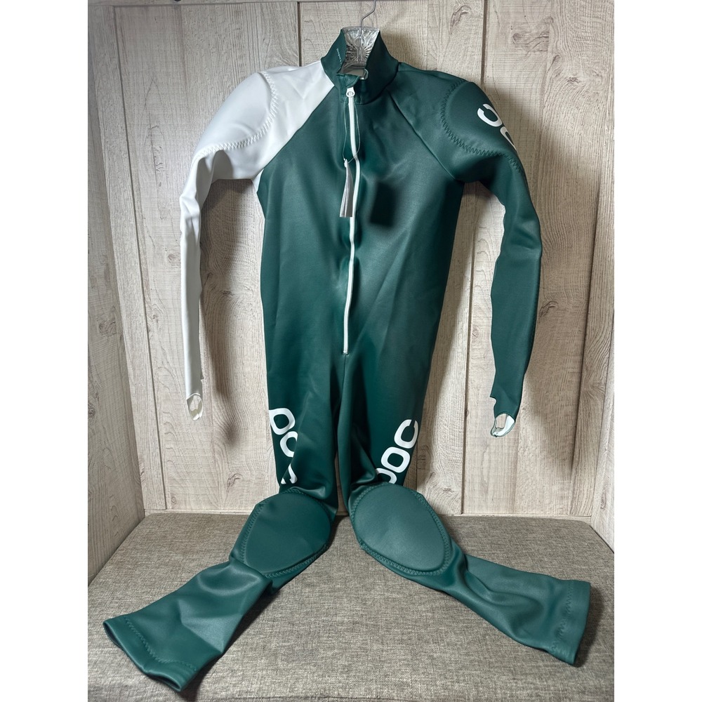 POC Skin GS Giant Slalom Ski Racing Suit JR Green White Padded XL FIS Approved